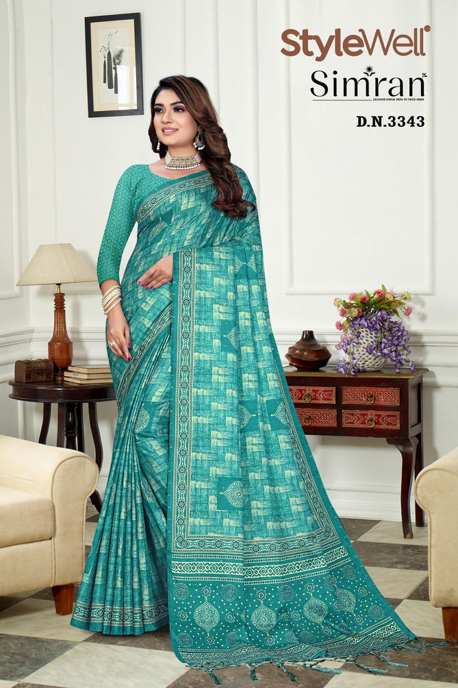 Simran By Stylewell Printed Daily Wear Sarees Wholesale Shop In Surat